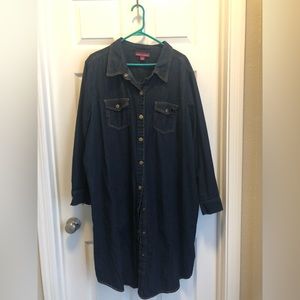 Dark Denim Shirt Dress